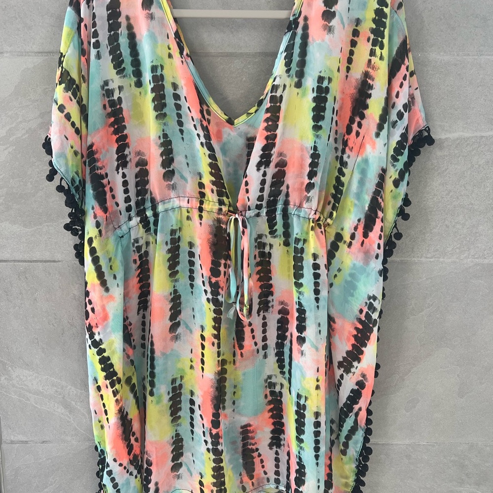 Colorful Tie-Dye Swim Cover-Up